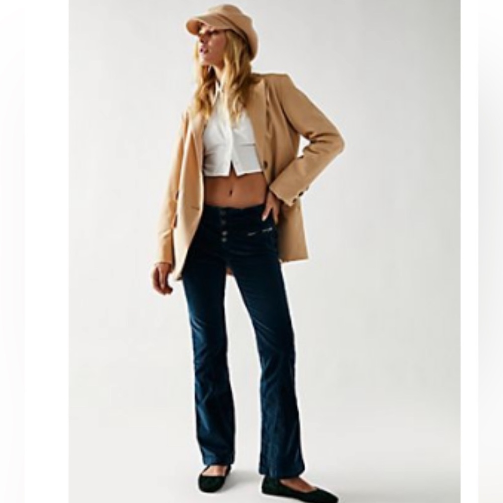 Free People Hit Back Slim Flare Pants